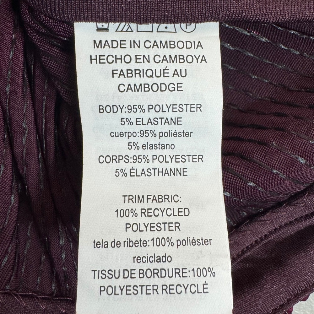 Michael Kors Womens Top Medium Sequin Short Sleeve Party Festive Purple Burgundy - Picture 6 of 9